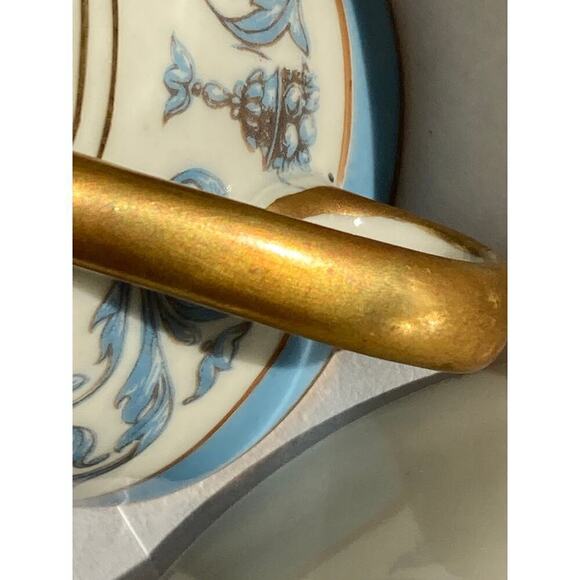 Vtg Charles Ahrenfeldt Limoges Frontenac Footed Demitasse Cups And Saucers 6 Set - Picture 17 of 17